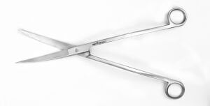 Paslanmaz Çelik Çift Eğimli (Dalga) Bitki Makası - 25 cm