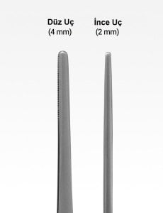 Paslanmaz Çelik İnce Eğimli Uçlu Bitki Maşası (Cımbız) - 25 cm
