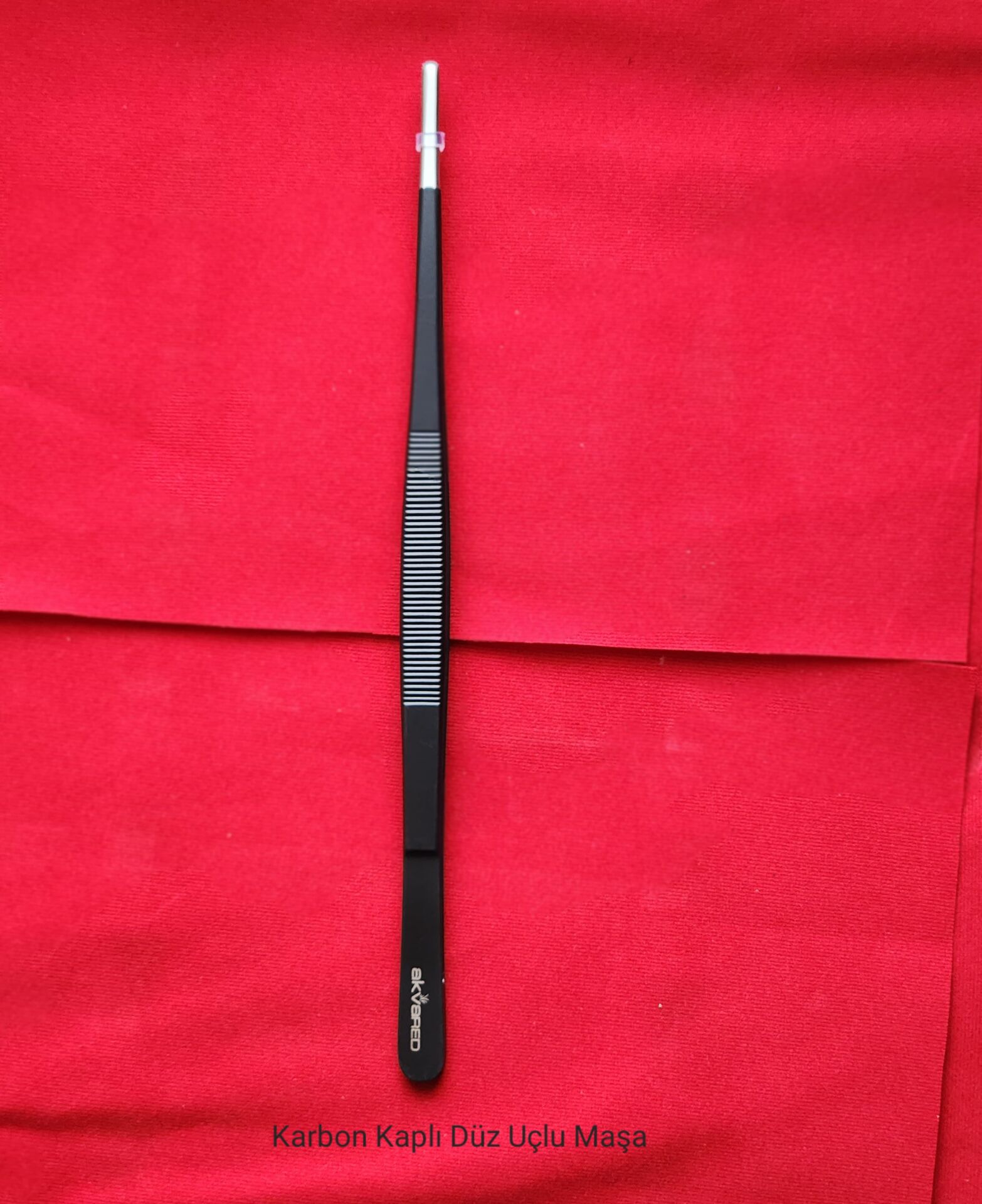 Karbon Kaplama Düz Uçlu Bitki Maşası (Cımbız) - 25 cm